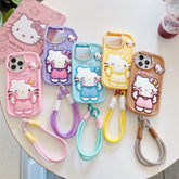 Hello Kitty 3D Silicone Phone Case with Strap